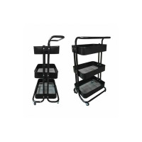 Полиця-етажерка триярусна ZM-1670, металева багатофункціональна стелажна конструкція для ванної, кухні чи вітальні, стильний органайзер для зберігання