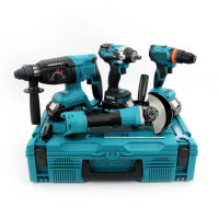 Набір інструментів Instrumentop 36V 4 в 1 (Шуруповерт DDF484, Перфоратор DHR202, Болгарка DGA504, Гайковерт DTW301) з трьома акумуляторами