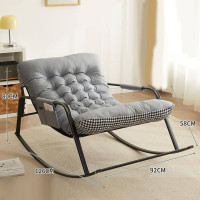 Сіре розкладне крісло-качалка-ліжко KRK-89  ергономічне регульоване крісло-трансформер 3-в-1 для дому, офісу та відпочинку