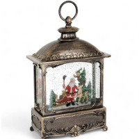 Музичний LED ліхтар Санта 800, USB, батарейки, новорічний декор