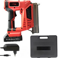 Професійний електростеплер F30 на акумуляторі 18В для цвяхів в кейсі