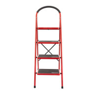 Драбина Intertool сталева складна з поручнем, 4 сходинки