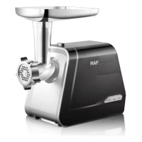 Електрична м’ясорубка RAF R3375 1000 Вт з насадками для ковбас і функцією реверсу