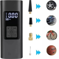 Автомобільний компресор з акумулятором, портативний автокомпресор 12 В з LCD дисплеєм для легкого контролю тиску