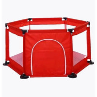 BabySafe HexaZone Red — складаний червоний дитячий манеж з антимоскітною сіткою