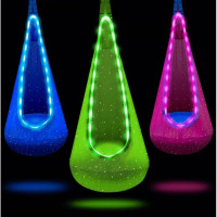 LumiNest — світлове підвісне крісло-груша з м'яким сяйвом для дому та вулиці