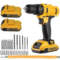 Акумуляторний шуруповерт 24V із 2 батареями Li-Ion у кейсі  - потужний бездротовий інструмент для свердління та монтажу в домашніх і професійних умовах