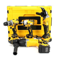 Instrumentop 4 в 1 MAX Power Set 36V — Шуруповерт, Болгарка, Перфоратор, Гайковерт із акумуляторами та кейсом для профі