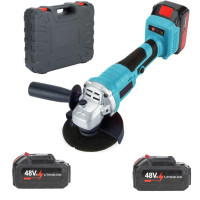 Акумуляторна кутова шліфмашина  48V Blue Edition з кейсом — мобільна потужність для різання та шліфування