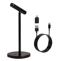 Настільний конденсаторний мікрофон Hoco L16 Mike USB Black Професійний мікрофон для ПК та ноутбука з підключенням по USB 