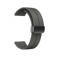 Ремінець для годинника Magnetic Lock Nike  універсальний силіконовий браслет із магнітною застібкою, 22 mm, стильний сірий колір  Gray