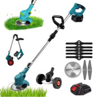 Акумуляторна газонокосарка RD-00240 з двома батареями 24V компактна косарка на колесах для рівного