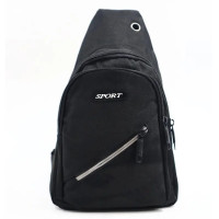 Сумка нагрудна 9814 з міцної тканини, чоловіча та жіноча, багатофункціональна через плече, міська та дорожня