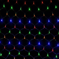 Світлодіодна гірлянда-сітка 120 LED, 1,5х1,5 м, Мультиколір  святковий та інтер’єрний декор для дому, вікон та заходів