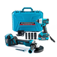 Набір акумуляторних інструментів Wunderkraft 2в1 68V  ударний гайковерт і шліфувальна машинка з комплектом акумуляторів для професійного та домашнього використання