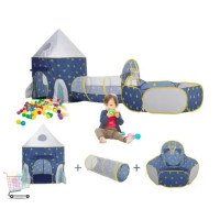 Великий дитячий ігровий будиночок-намет із тунелем, синій, для веселих пригод та розвитку