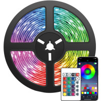 Світлодіодна стрічка 2 м RGB 5050  120 LED з USB-підключенням та пультом — фонове підсвічування для телевізора, монітора, меблів