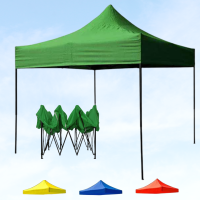 Розсувний намет зеленого кольору 2×2 м із чорним каркасом 