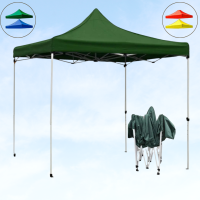 Розсувний намет зеленого кольору 3×3 м із білим каркасом