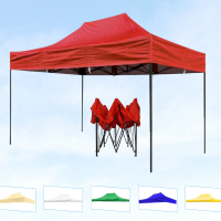 Розсувний намет червоного кольору 3×4.5 м із чорним каркасом