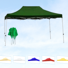 Елегантний бежевий розсувний намет з білим каркасом 2×3 м