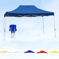 Розсувний намет синього кольору 2×3 м із білим каркасом