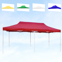 Розсувний намет червоного кольору 3×6 м із білим каркасом 