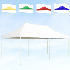 Елегантний розсувний намет: червоний колір, 3×6 м, білий каркас