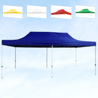 Розсувний намет синього кольору 3×6 м із білим каркасом 
