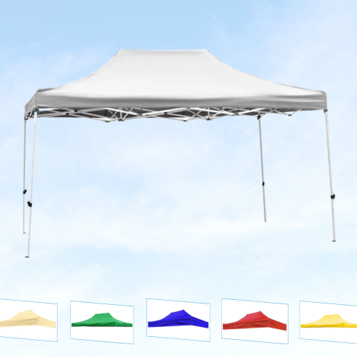 Елегантний бежевий розсувний намет з білим каркасом 2×3 м