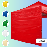 Бічні стінки червоні для намету 12м, 3×6м 