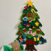 Оригінальна новорічна фетрова ялинка з м'якими іграшками та гірляндою у подарунок!