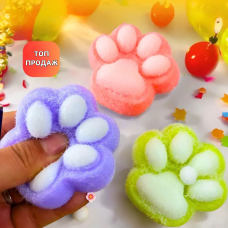 Сквіш Котяча лапка: м'який антистрес для розслаблення