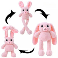 М'яка іграшка Заєць-тягучка з рухливими вушками — ідеальний подарунок!