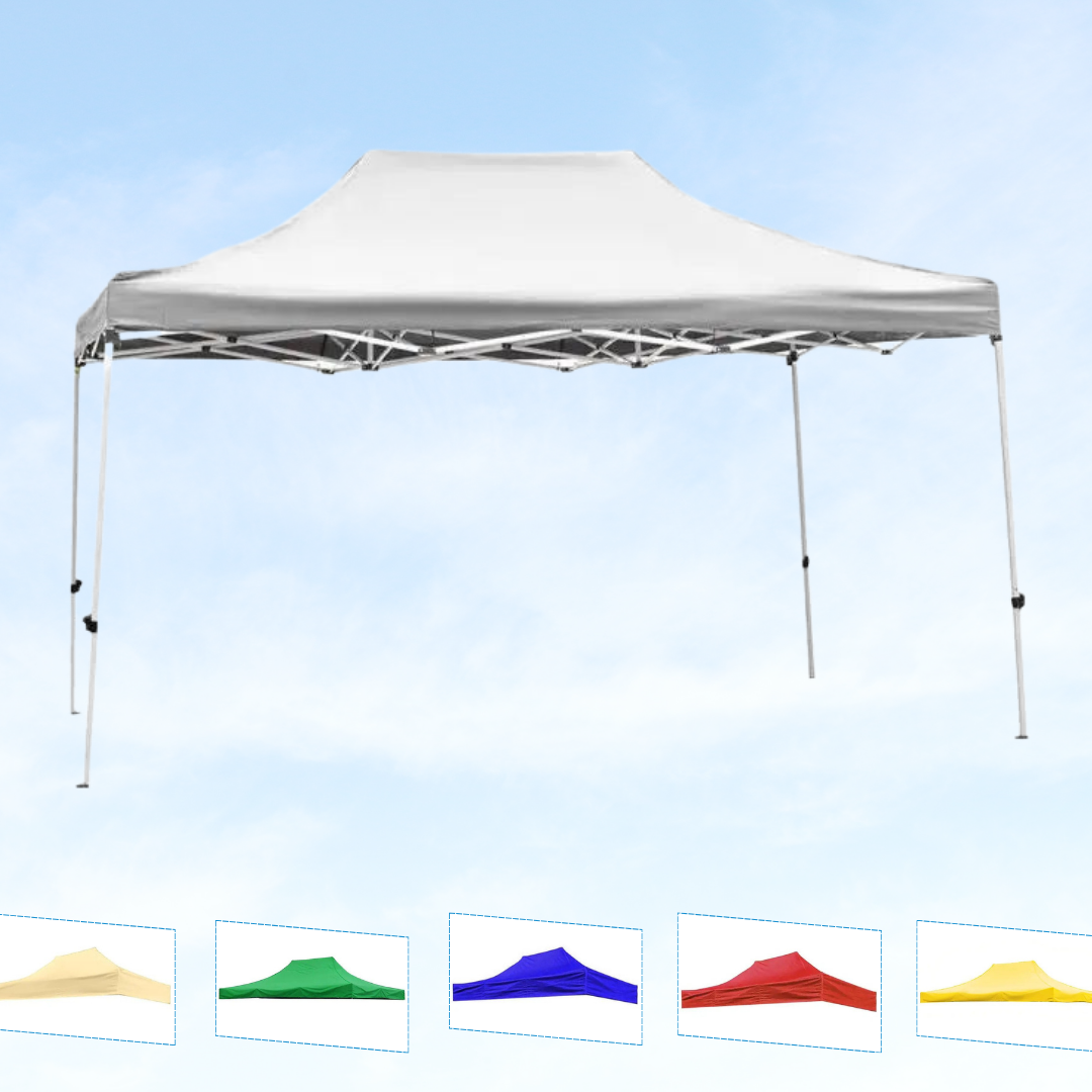 Розсувний намет білого кольору 2×3 м із білим каркасом